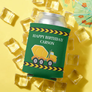 Groene Jongens Verjaardag Party Cement Mixer Truck Blikjeskoeler