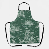 Groene Jouy-doek Schort (Voorkant)