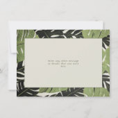 Groene junglebladeren Save the Date kaart (Achterkant)