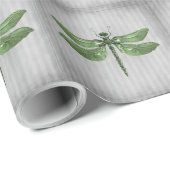Groene juwelen libel cadeaupapier (Rol Hoek)