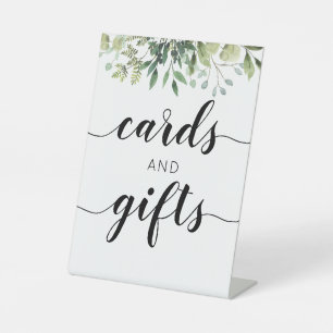 Groene kalligrafie Huwelijkskaarten en Cadeaus Ped Reclamebord Met Voetstuk