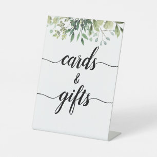 Groene kalligrafie Huwelijkskaarten en Cadeaus Reclamebord Met Voetstuk