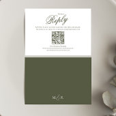 Groene kalligrafie script RSVP Elegant