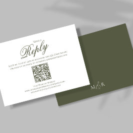 Groene kalligrafie script RSVP Elegant Kaartje