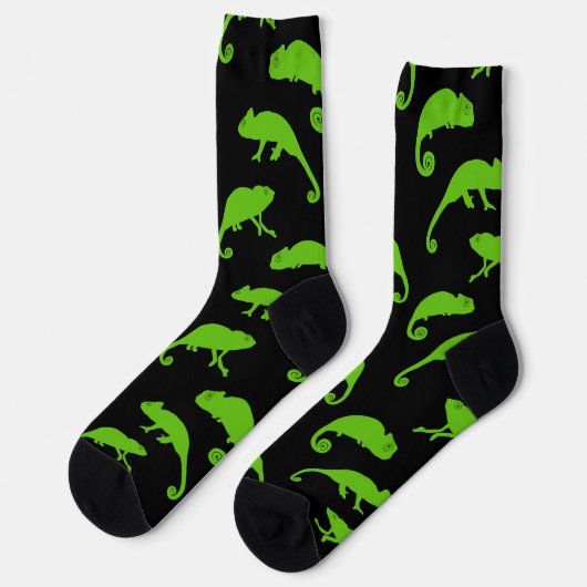 groene kameleonreptiel sokken (Links)