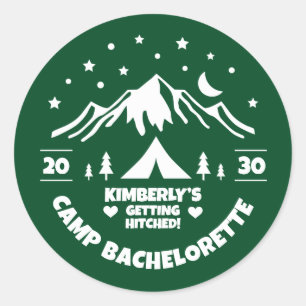 Groene Kamp Bruidsmeisjes Bruid Ronde Sticker