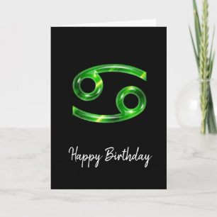 Groene kankerteken Birthday Kaart