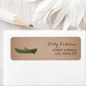 Groene Kano rustieke adreslabel Etiket (Insitu)