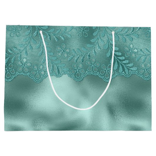 Groene kant bruidsdouche met Robineieren Groot Cadeauzakje (Achterkant)