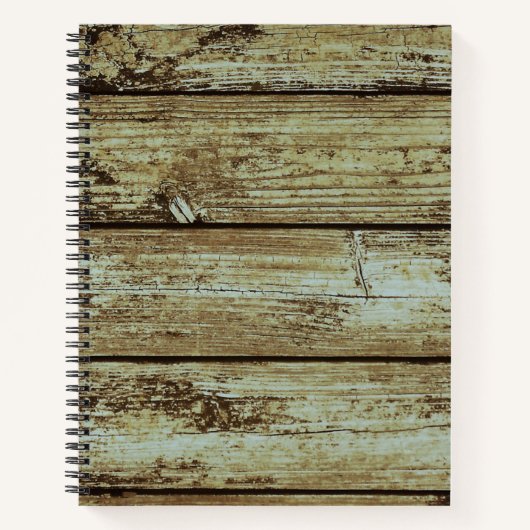 Groene katoenkern van hout, in de vorm van vloed, notitieboek (Voorkant)