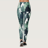 Groene katten camouflage patroon leggings (Achterkant)