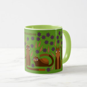 GROENE KATTENBOKAL VOOR VERJAARDAG MOK