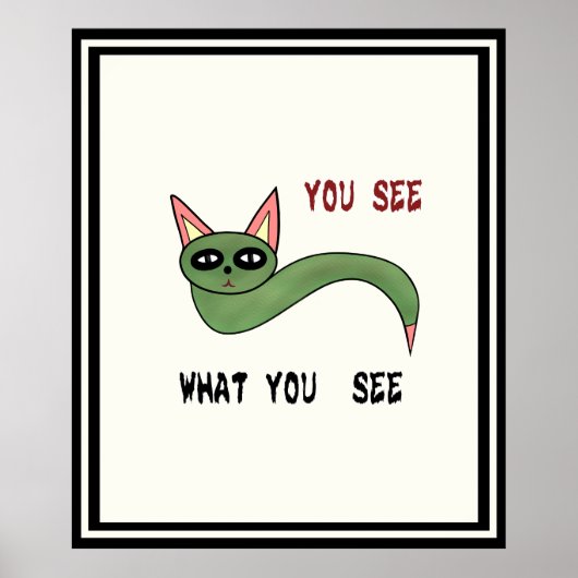 Groene kattenslang poster (Voorkant)