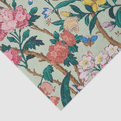 Groene katteplank  Floral Girly Monogram Tissuepapier (Detail)