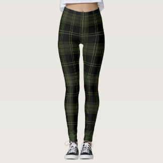 Groene Kelp, zwart, Hunter Green Colors Tartan Leggings