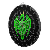 Groene Keltische dragon-dartboard Dartbord (Voorkant Rechts)