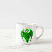Groene Keltische Dragon Espresso Mok (Rechts)