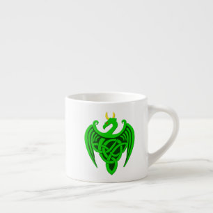 Groene Keltische Dragon Espresso Mok