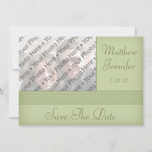 Groene Keltische Foto Save the Date Aankondiging