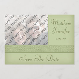 Groene Keltische Foto Save the Date Aankondiging