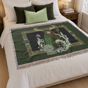 Groene Keltische Geweien Man Deken