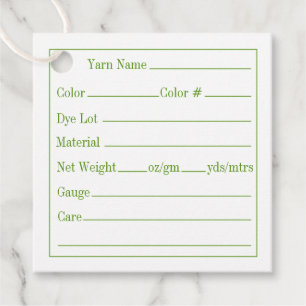 GROENE KELTISCHE KNOOP 2"Vierkante Garen Labels