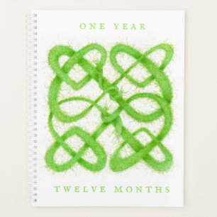 GROENE KELTISCHE KNOOP 8.5x11 Planner / Kalender