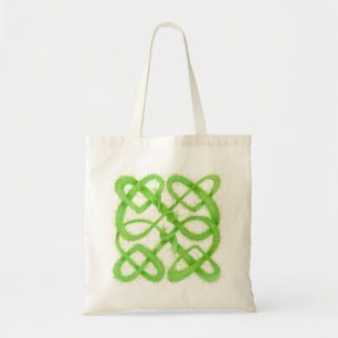 GROENE KELTISCHE KNOOP CANVAS TAS