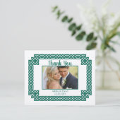 Groene Keltische knoop Claddagh Ierse bruiloft Dan (Staand voorkant)