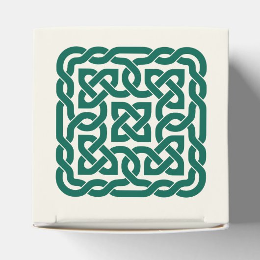 Groene Keltische knoop Claddagh Ierse bruiloft Dan Bedankdoosjes (Bovenkant)