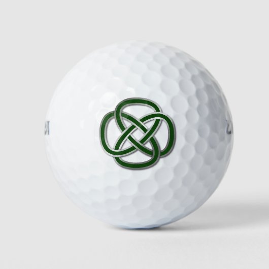 Groene Keltische Knoop Golfballen (Voorkant)