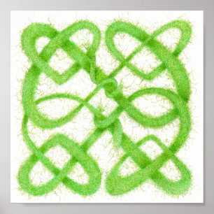GROENE KELTISCHE KNOOP Poster Print