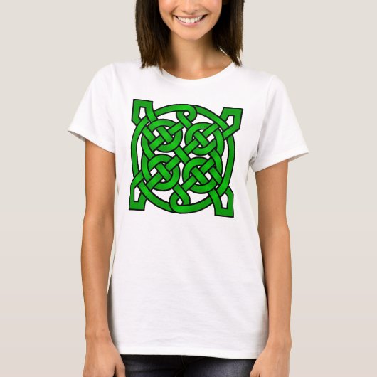 Groene Keltische knopen T-shirt (Voorkant)