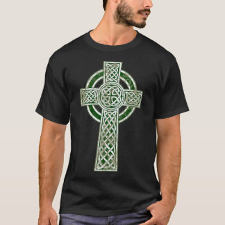 Groene Keltische Kruis T-shirt