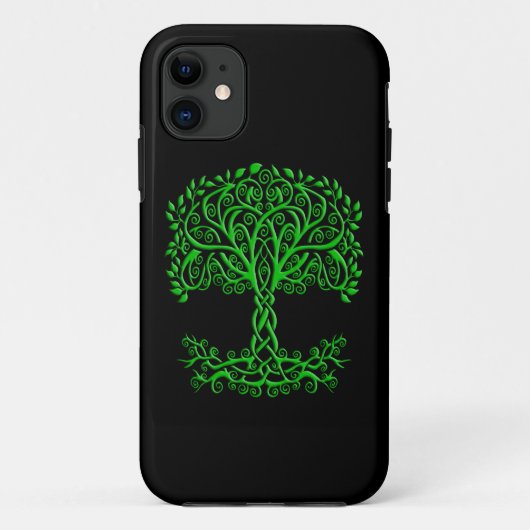 Groene Keltische levensboom Case-Mate iPhone Case (Achterkant)