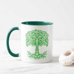Groene Keltische levensboom Mok