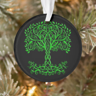 Groene Keltische levensboom Ornament