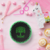 Groene Keltische levensboom Papieren Kommen (Feest)