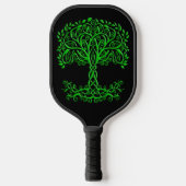 Groene Keltische levensboom Pickleball Paddle (Voorkant)