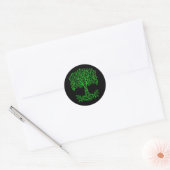 Groene Keltische levensboom Ronde Sticker (Envelop)