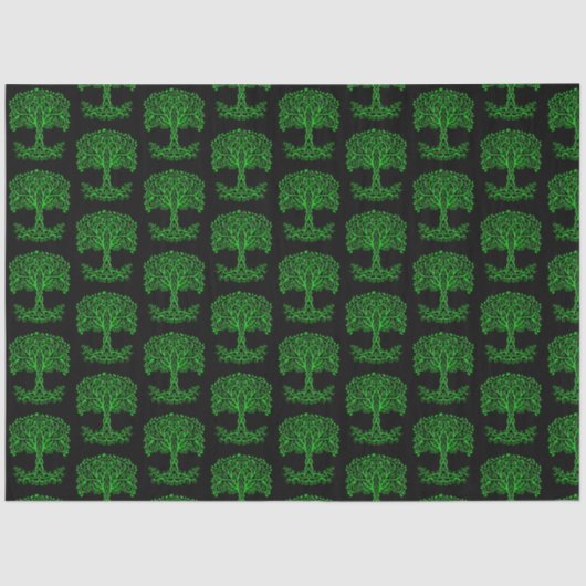 Groene Keltische levensboom Tissuepapier (Voorkant)