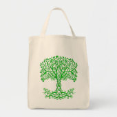 Groene Keltische levensboom Tote Bag (Voorkant)