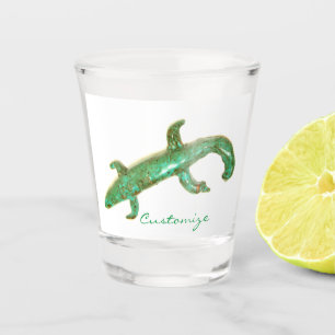 groene keramische hagedis Thunder_Cove Shot Glas
