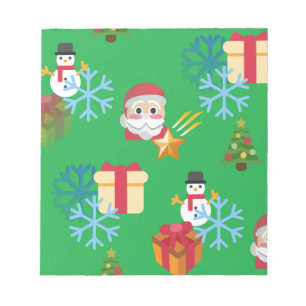 groene kerst emoji notitieblok