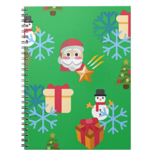 groene kerst emoji notitieboek