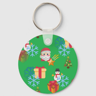 groene kerst emoji sleutelhanger