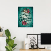 Groene Kerst  Print, Retro Printable Poster (Thuiskantoor)