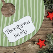 Groene Kerst Schattigee Gestreepte Patroon Custom Kerstboom Rok