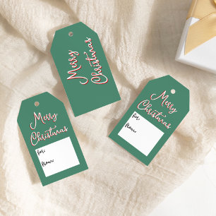 Groene Kerst Simpel Voor Van Cadeaulabel