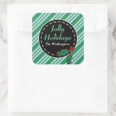 Groene Kerst Snoep Gift Label Stickers (Tas)